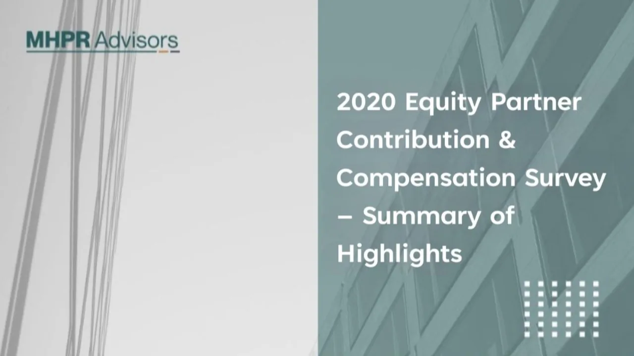 2020 equity partner contribution compensation survey summary