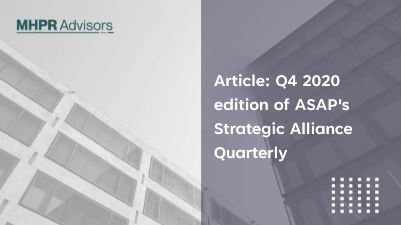 Q4 2020 edition of ASAP’s Strategic Alliance Quarterly