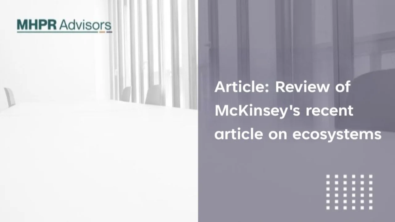 Review: McKinsey’s recent article on ecosystems