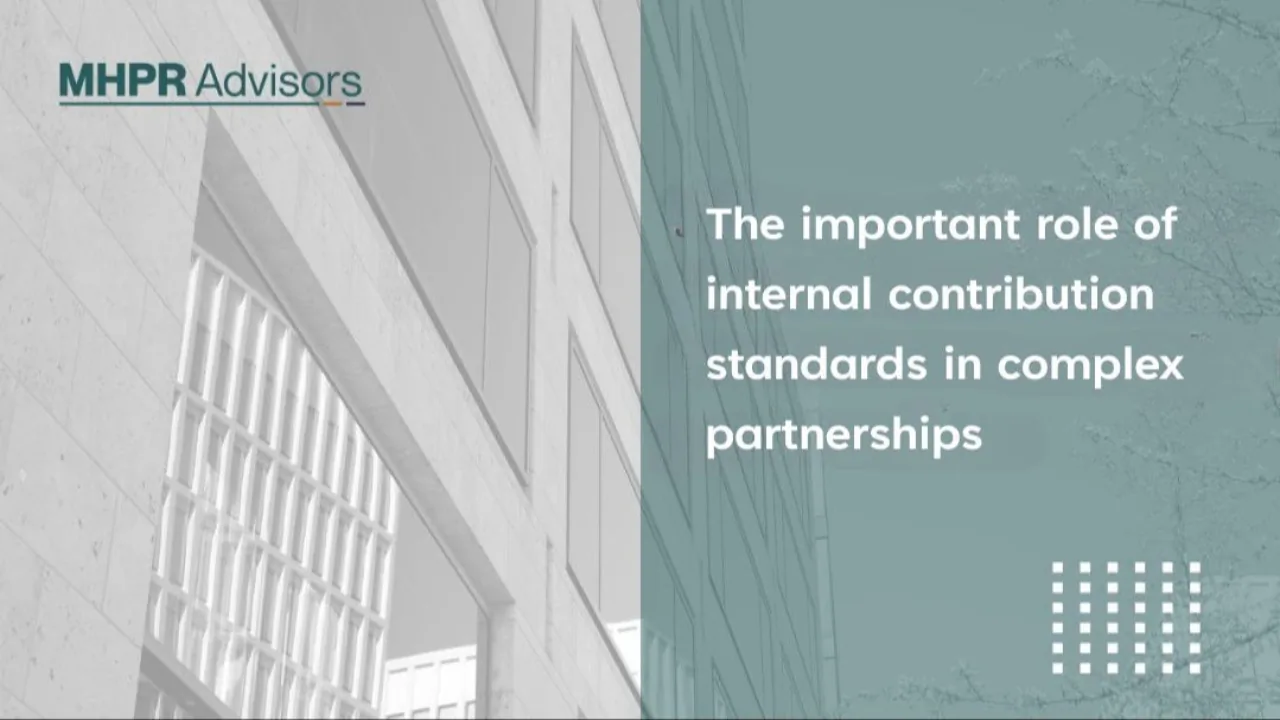 The important role of internal contribution standards in complex partnerships